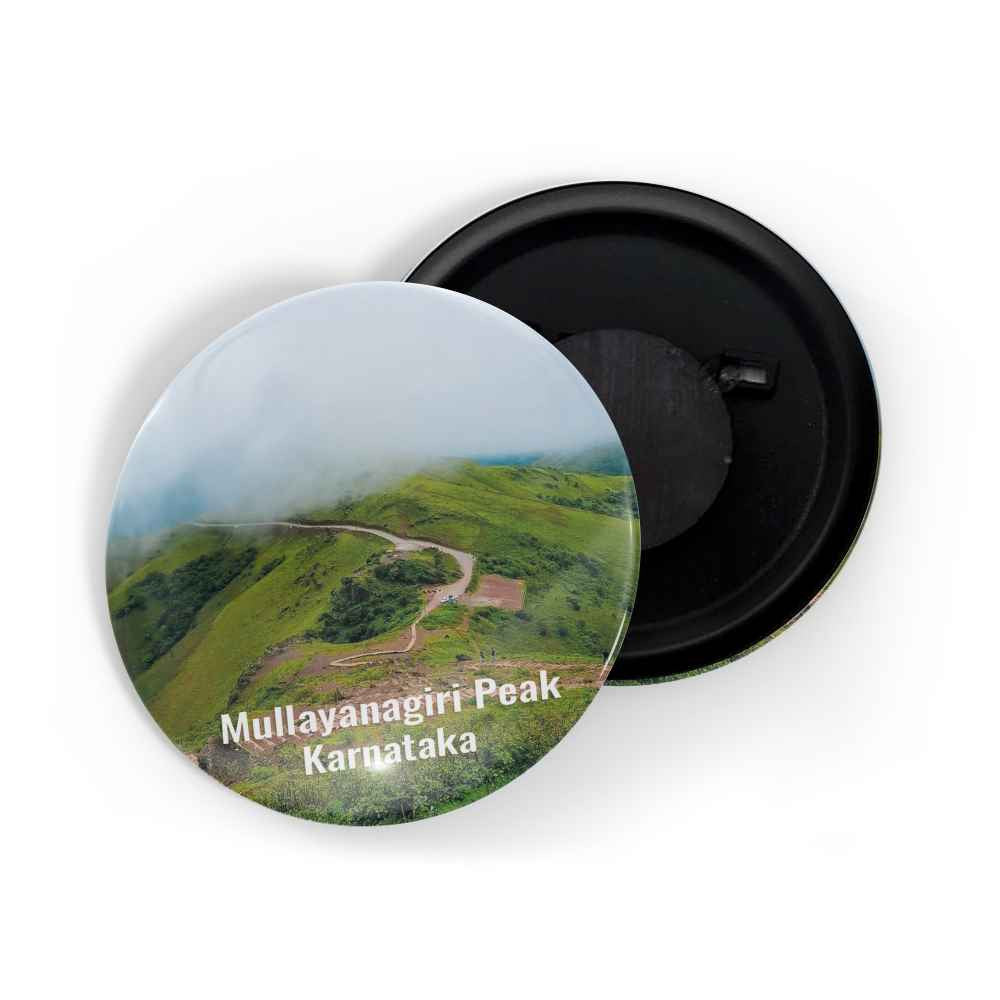 dhcrafts Fridge Magnet Multicolor Mullayanagiri Peak Karnataka Glossy Finish Design Pack of 1 (58mm)